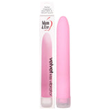 The image showcases the pink Adam & Eve Velvet Kiss Vibrator (15.2 cm) and its packaging, with a sleek white box featuring the Adam & Eve logo and Perfect Orgasms Start With A Velvet Touch. This waterproof vibrator offers multi-speed vibrations, accented by pink highlights on the box.