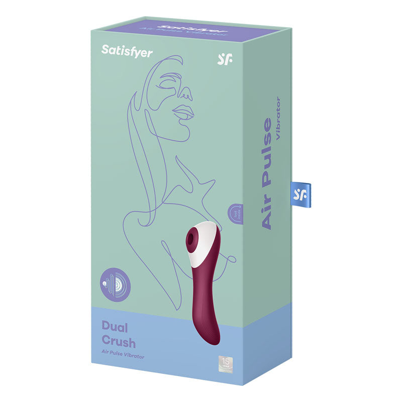 Buy Satisfyer Dual Crush - Red Air Pulse Stimulator with Vibration at NZ’s Mega Adult Toys Store. Discover premium sex toys with discreet shipping at the best price in NZ