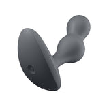 The Satisfyer Deep Diver is a black vibrating butt plug with app control, featuring a tapered, textured body and ergonomic flat base. It has a small power button, charging port, smooth surface for comfort, and easy handling.