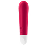 Enjoy delightful sensations with the Satisfyer Ultra Power Bullet 1 - Red USB Rechargeable Bullet. This vibe features a smooth, body-friendly silicone surface, a tapered tip, and an intuitive control base for effortless use.