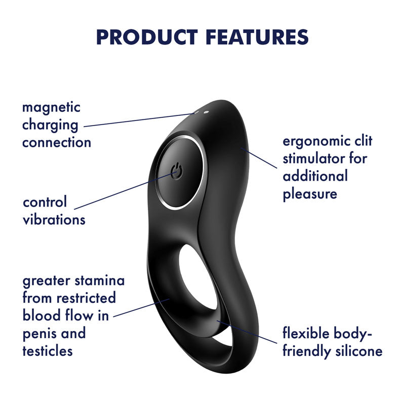 Buy Satisfyer Legendary Duo - Black USB Rechargeable Cock & Balls Ring at NZ’s Mega Adult Toys Store. Discover premium sex toys with discreet shipping at the best price in NZ