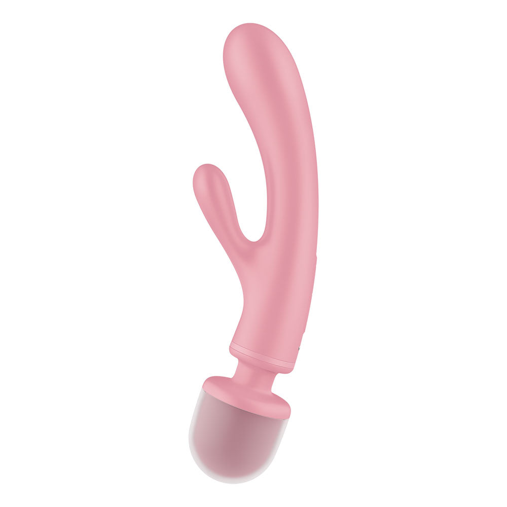 Buy Satisfyer Triple Lover - Pink USB Rechargeable Rabbit Vibrator and Massage Wand at NZ’s Mega Adult Toys Store. Discover premium sex toys with discreet shipping at the best price in NZ