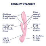 Buy Satisfyer Triple Oh - Pink USB Rechargeable Rabbit Vibrator at NZ’s Mega Adult Toys Store. Discover premium sex toys with discreet shipping at the best price in NZ