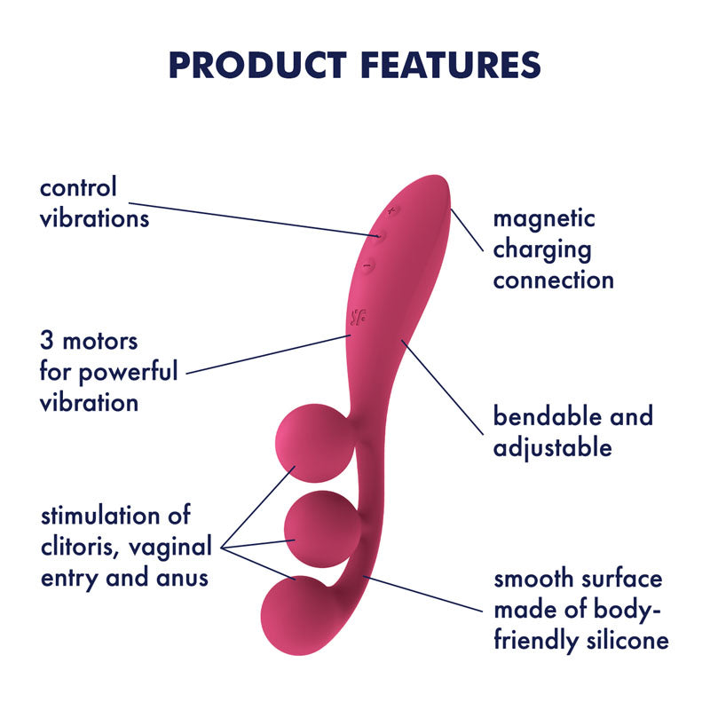 Buy Satisfyer Tri Ball 1 - Red USB Rechargeable 3 - Motor Vibrator at NZ’s Mega Adult Toys Store. Discover premium sex toys with discreet shipping at the best price in NZ