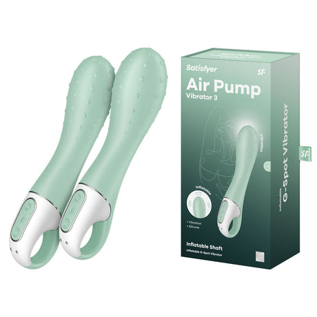 Buy Satisfyer Air Pump Vibrator 3 - Mint USB Rechargeable Inflatable Vibrator at NZ’s Mega Adult Toys Store. Discover premium sex toys with discreet shipping at the best price in NZ