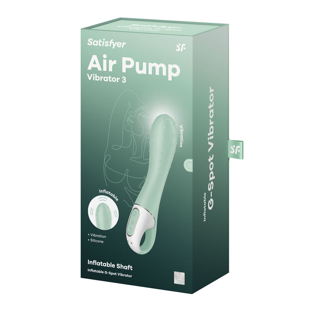 Buy Satisfyer Air Pump Vibrator 3 - Mint USB Rechargeable Inflatable Vibrator at NZ’s Mega Adult Toys Store. Discover premium sex toys with discreet shipping at the best price in NZ