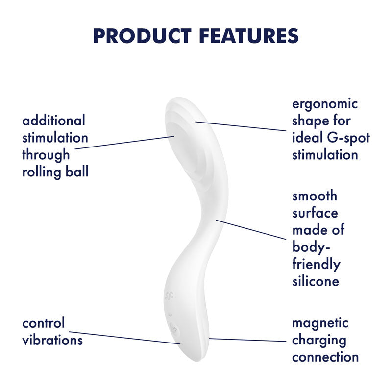 Buy Satisfyer Rrrolling Pleasure - White USB Rechargeable Vibrator at NZ’s Mega Adult Toys Store. Discover premium sex toys with discreet shipping at the best price in NZ