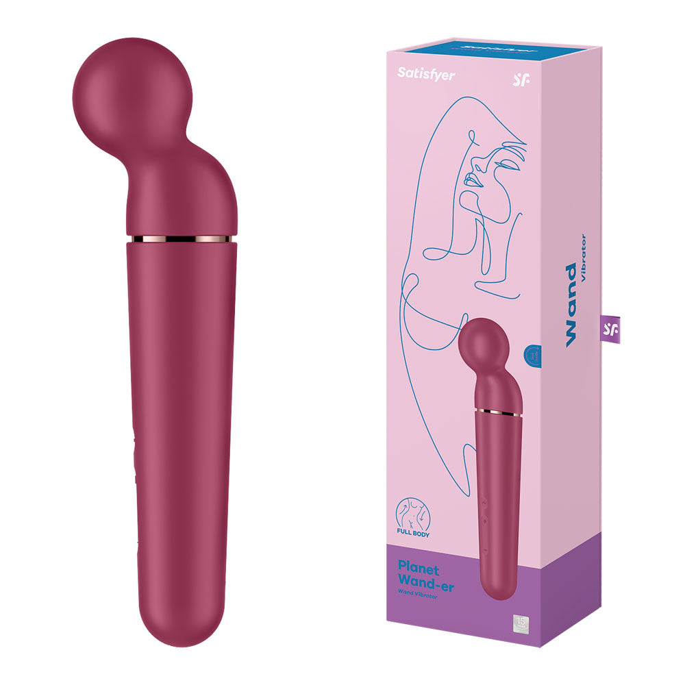 Buy Satisfyer Planet Wand - er - Berry - Berry/Rose Gold USB Rechargeable Massager Wand at NZ’s Mega Adult Toys Store. Discover premium sex toys with discreet shipping at the best price in NZ