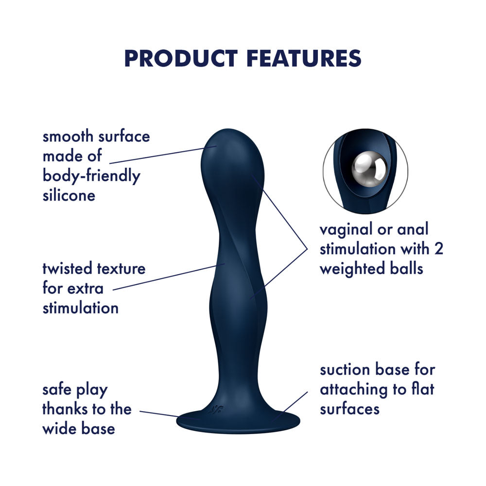 Buy Satisfyer Double Ball - R - Dark Blue - Dark Blue Anal Plug at NZ’s Mega Adult Toys Store. Discover premium sex toys with discreet shipping at the best price in NZ