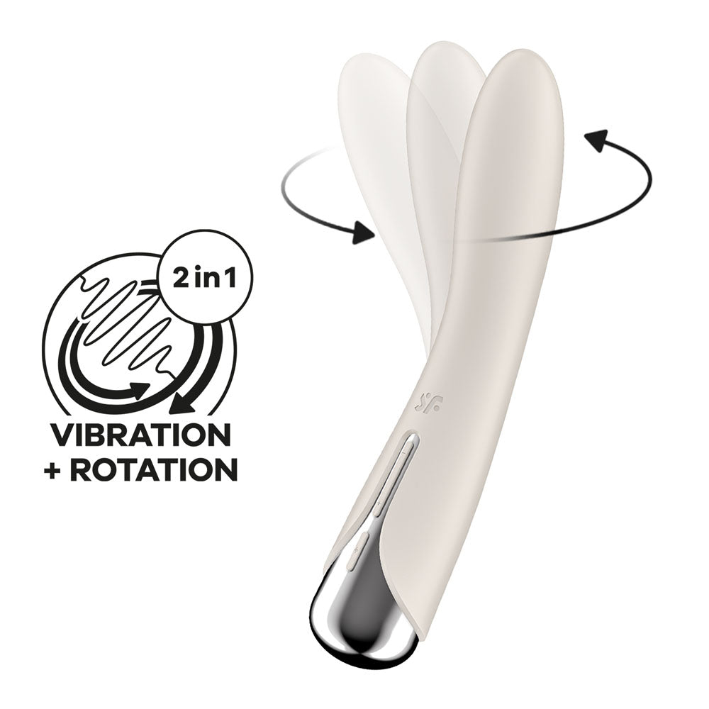 Buy Satisfyer Spinning Vibe 1 - Beige - Beige 17.8 cm USB Rechargeable Rotating Vibrator at NZ’s Mega Adult Toys Store. Discover premium sex toys with discreet shipping at the best price in NZ