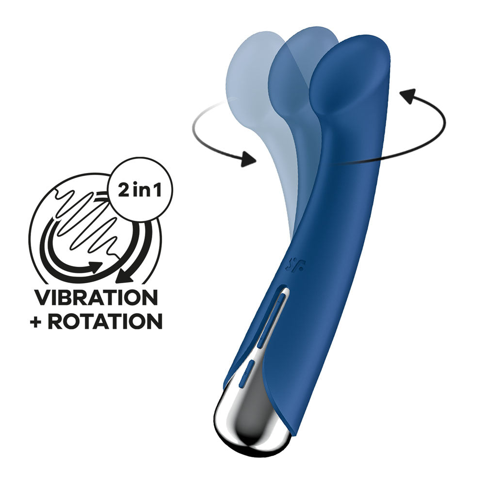 Buy Satisfyer Spinning G - Spot 1 - Blue - Blue 16.5 cm USB Rechargeable Rotating Vibrator at NZ’s Mega Adult Toys Store. Discover premium sex toys with discreet shipping at the best price in NZ