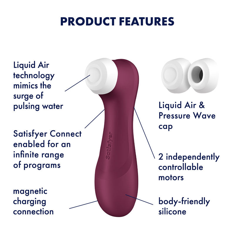 Buy Satisfyer Pro 2 Generation 3 with App Control - Wine Red - Wine Red Touch - Free USB - Rechargeable Clitoral Stimulator at NZ’s Mega Adult Toys Store. Discover premium sex toys with discreet shipping at the best price in NZ