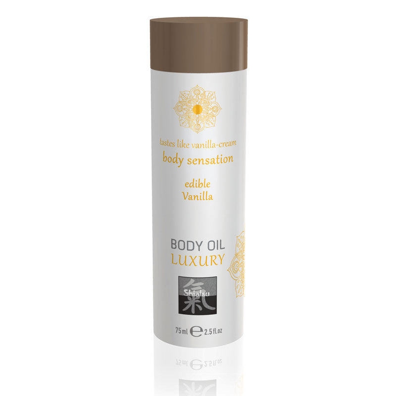 Buy SHIATSU Edible Body Oil - Luxury - Vanilla Flavoured - 75 ml at NZ’s Mega Adult Toys Store. Discover premium sex toys with discreet shipping at the best price in NZ