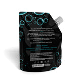 The Wicked Foaming & Spray Toy Cleaner Refill is a sleek black 710 ml pouch with teal bubbles, featuring a safe, fragrant-free formula enriched with Thyme and Olive Leaf Extracts. It is free from alcohol, parabens, triclosan, phthalates, and animal by-products.