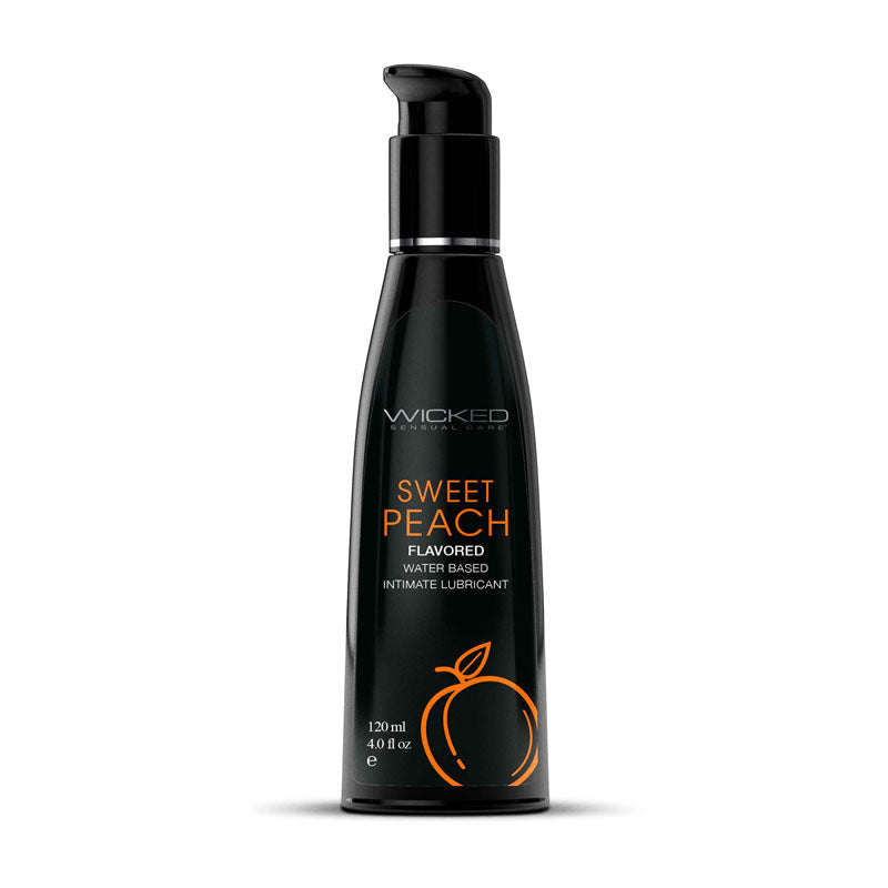 Buy Wicked Aqua Sweet Peach - Sweet Peach Flavoured Water Based Lubricant - 120 ml (4 oz) Bottle at NZ’s Mega Adult Toys Store. Discover premium sex toys with discreet shipping at the best price in NZ