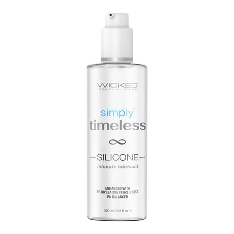 Buy Wicked Simply Timeless Silicone - Silicone Based Lubricant - 120 ml (4 oz) Bottle at NZ’s Mega Adult Toys Store. Discover premium sex toys with discreet shipping at the best price in NZ