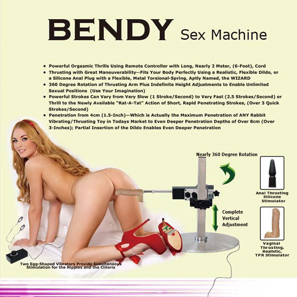 Buy Bendy Sex Machine - Mains Powered Sex Machine at NZ’s Mega Adult Toys Store. Discover premium sex toys with discreet shipping at the best price in NZ