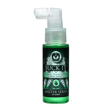 Buy Master Series Suck It - Mint Flavoured Deep Throat Spray - 59 ml at NZ’s Mega Adult Toys Store. Discover premium sex toys with discreet shipping at the best price in NZ