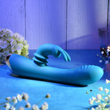 Buy Adam & Eve SHIMMY & SHAKE VELVET RABBIT - Blue 22.4 cm USB Rechargeable Rabbit Vibrator at NZ’s Mega Adult Toys Store. Discover premium sex toys with discreet shipping at the best price in NZ