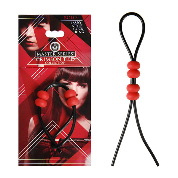 Buy Master Series Crimson Tied Bolo - Lasso Style Adjustable Cock Ring at NZ’s Mega Adult Toys Store. Discover premium sex toys with discreet shipping at the best price in NZ