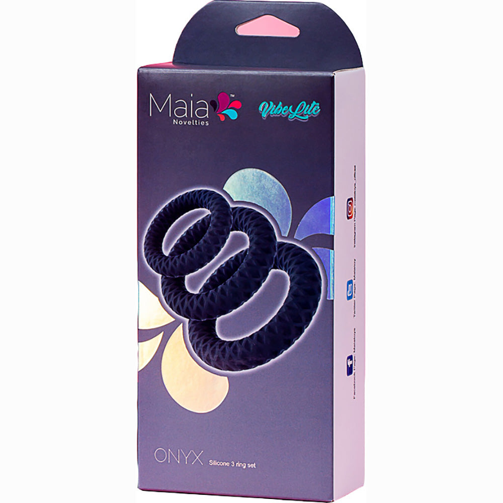 Buy Maia ONYX - Grey Cock Ring Set - Set of 3 Sizes at NZ’s Mega Adult Toys Store. Discover premium sex toys with discreet shipping at the best price in NZ