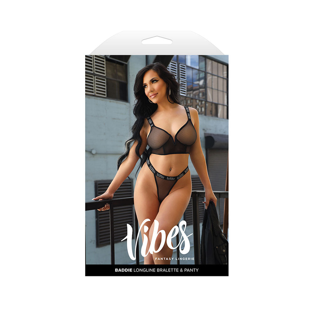 Buy VIBES BADDIE Longline Bralette & Panty - S/M - Black - S/M Size at NZ’s Mega Adult Toys Store. Discover premium sex toys with discreet shipping at the best price in NZ