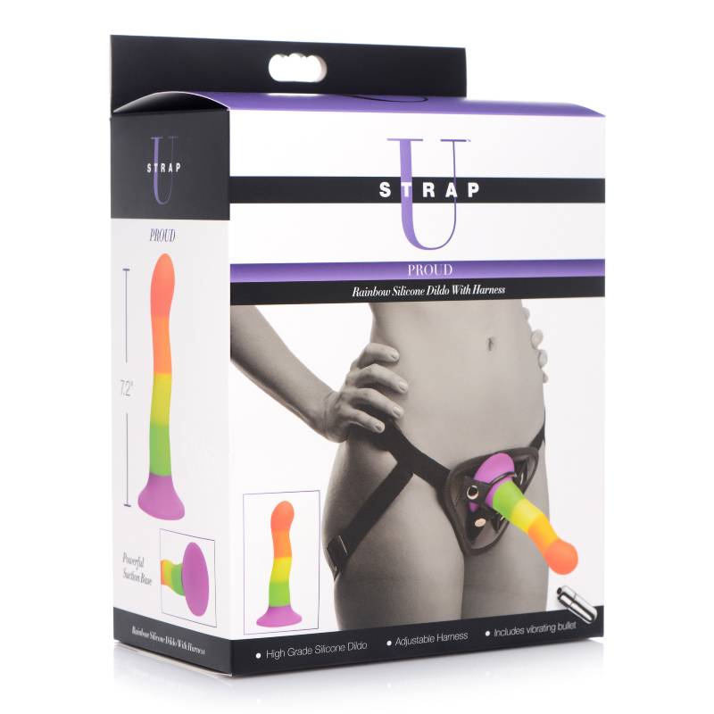 Buy Strap - U Proud - Rainbow 18.3 cm Strap - On at NZ’s Mega Adult Toys Store. Discover premium sex toys with discreet shipping at the best price in NZ