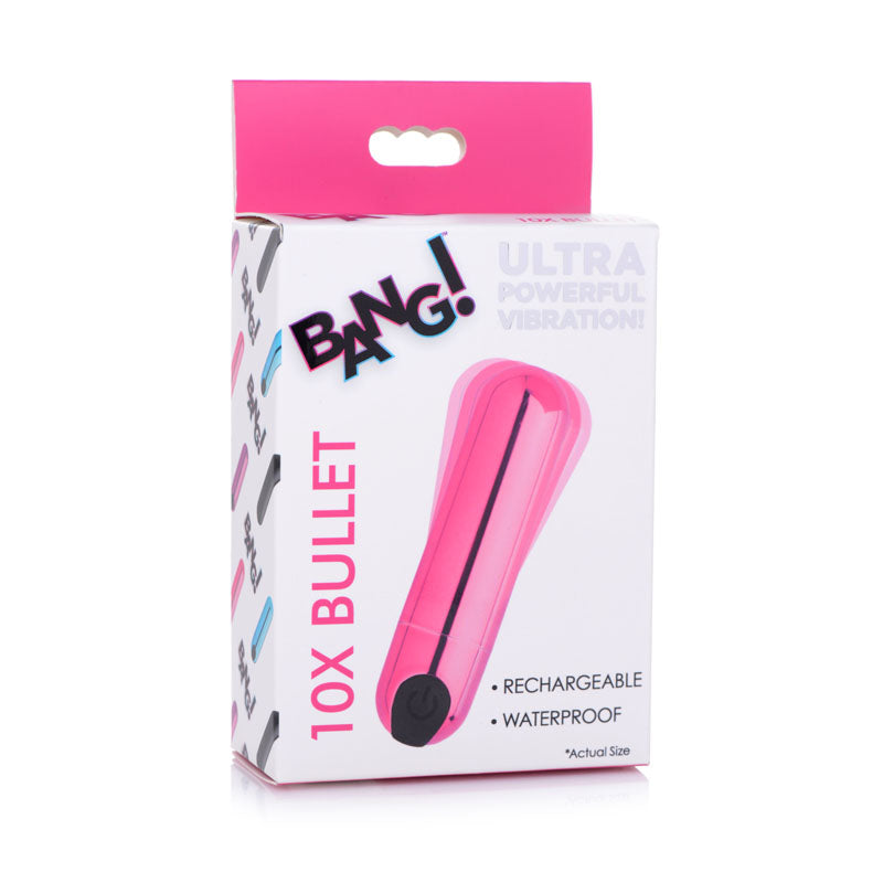 Buy Bang! 10X Vibrating Metallic Bullet - Pink USB Rechargeable Bullet at NZ’s Mega Adult Toys Store. Discover premium sex toys with discreet shipping at the best price in NZ