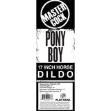 Buy Master Cock Pony Boy - Black 43 cm (17'') Horse Dong at NZ’s Mega Adult Toys Store. Discover premium sex toys with discreet shipping at the best price in NZ