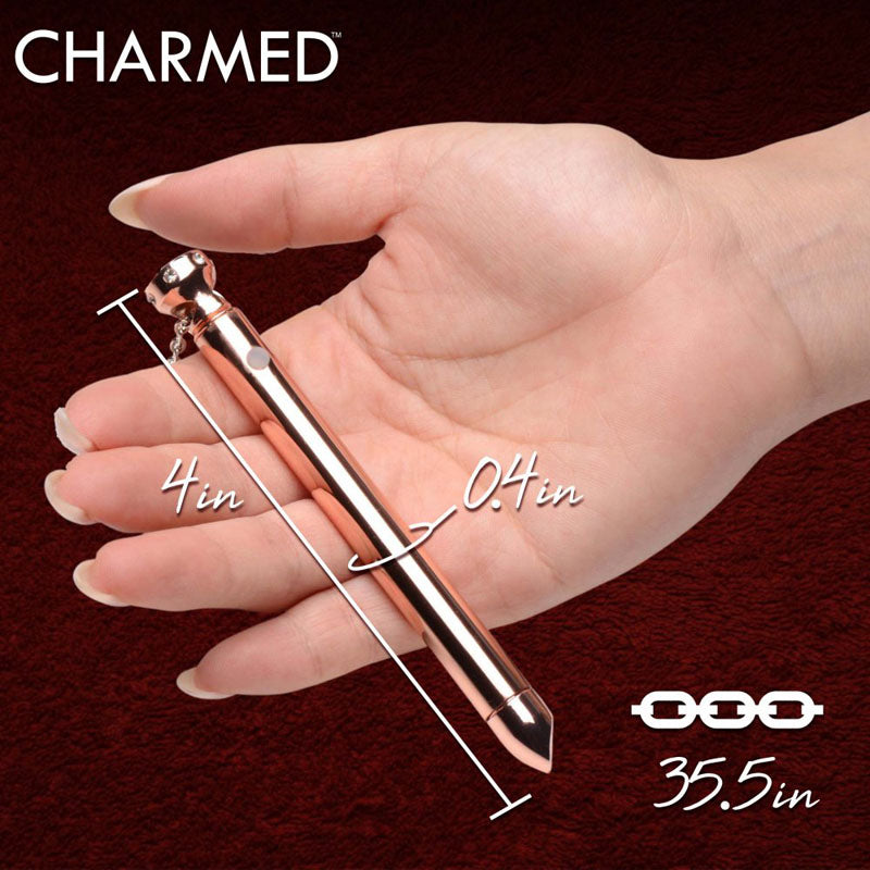 Buy Charmed 7X Vibrating Necklace - Rose Gold 11 cm USB Rechargeable Vibrating Necklace at NZ’s Mega Adult Toys Store. Discover premium sex toys with discreet shipping at the best price in NZ