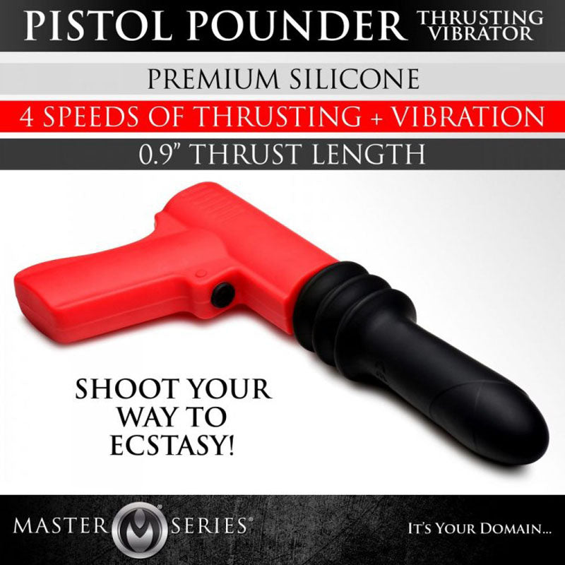 Buy Master Series Pistol Pounder Thrusting Vibrator - Black/Red Thrusting Vibrator with Gun Handle at NZ’s Mega Adult Toys Store. Discover premium sex toys with discreet shipping at the best price in NZ