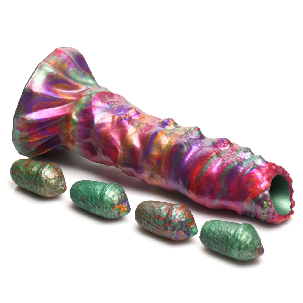 Buy Creature Cocks Larva Silicone Dildo - Coloured 22.9 cm Fantasy Dildo with Eggs at NZ’s Mega Adult Toys Store. Discover premium sex toys with discreet shipping at the best price in NZ