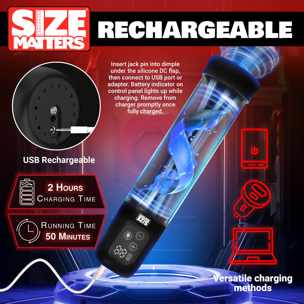 Buy Size Matters Sucking Penis Pump - Clear USB Rechargeable Penis Pump at NZ’s Mega Adult Toys Store. Discover premium sex toys with discreet shipping at the best price in NZ