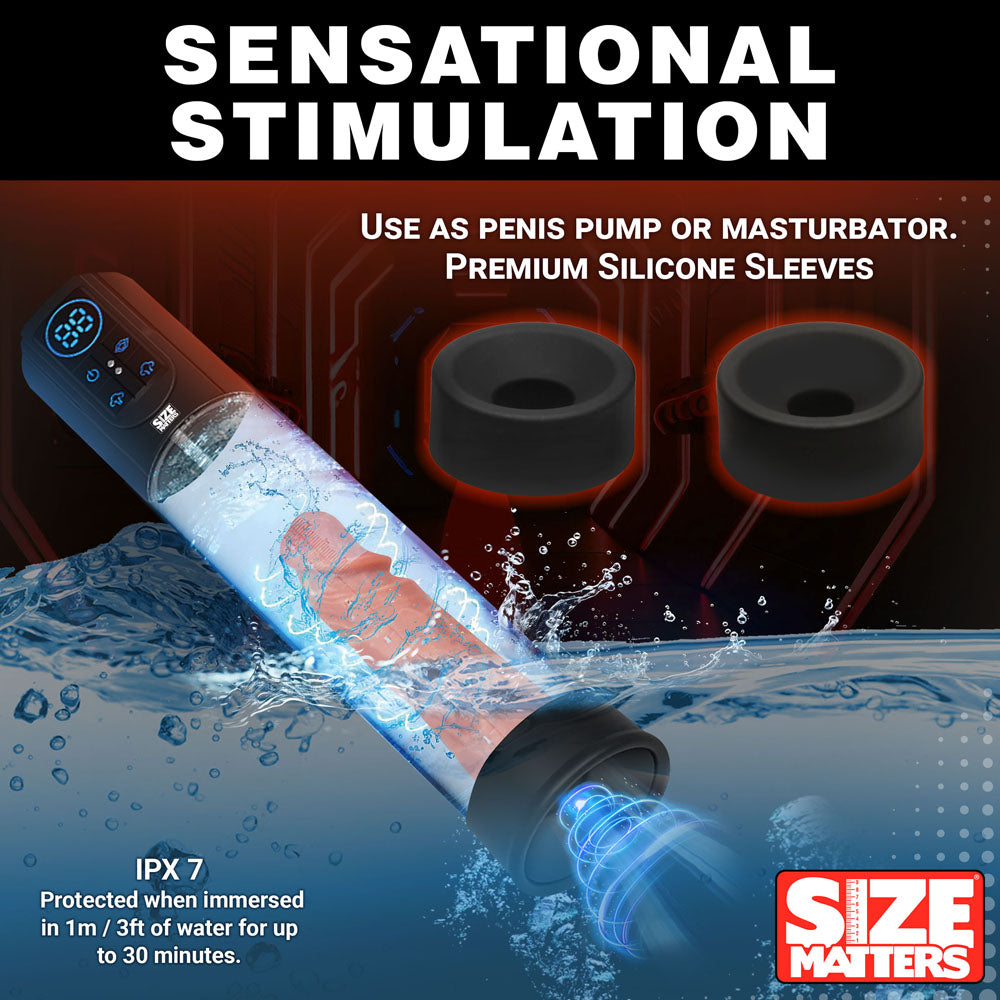 Buy Size Matters Sucking Penis Pump - Clear USB Rechargeable Penis Pump at NZ’s Mega Adult Toys Store. Discover premium sex toys with discreet shipping at the best price in NZ