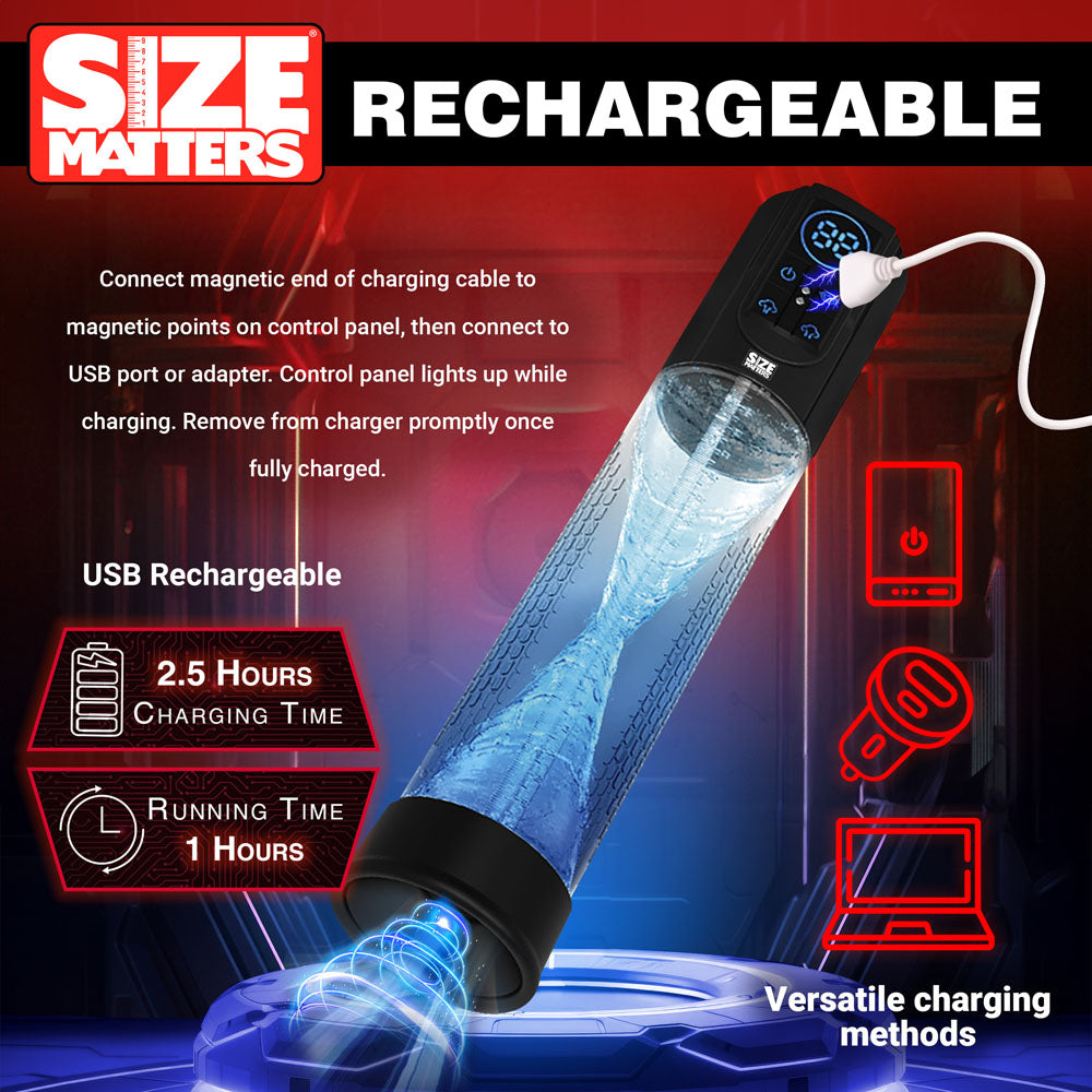 Buy Size Matters Sucking Penis Pump - Clear USB Rechargeable Penis Pump at NZ’s Mega Adult Toys Store. Discover premium sex toys with discreet shipping at the best price in NZ