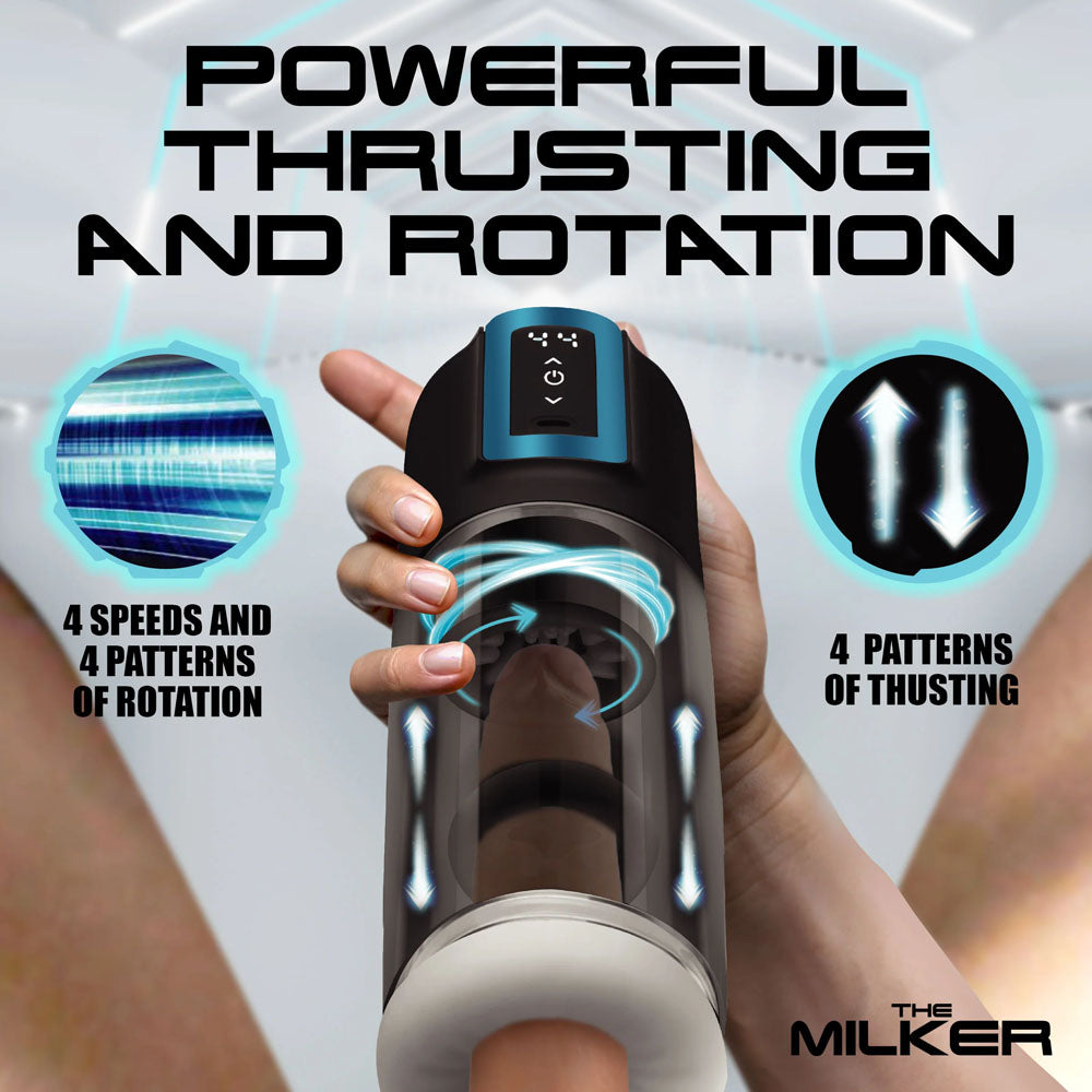 Buy LoveBotz The Milker Roto - Stroke - USB Rechargeable Thrusting & Rotating Male Masturbator at NZ’s Mega Adult Toys Store. Discover premium sex toys with discreet shipping at the best price in NZ