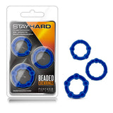 Buy Stay Hard Beaded Cockrings - Blue Cock Rings - Set of 3 Sizes at NZ’s Mega Adult Toys Store. Discover premium sex toys with discreet shipping at the best price in NZ