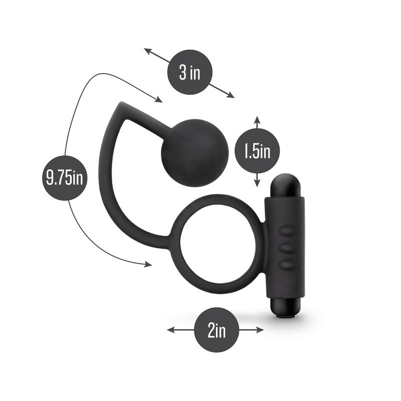 Buy Anal Adventures Platinum Anal Ball & Vibrating C - Ring - Black Vibrating Cock Ring with Anal Ball at NZ’s Mega Adult Toys Store. Discover premium sex toys with discreet shipping at the best price in NZ