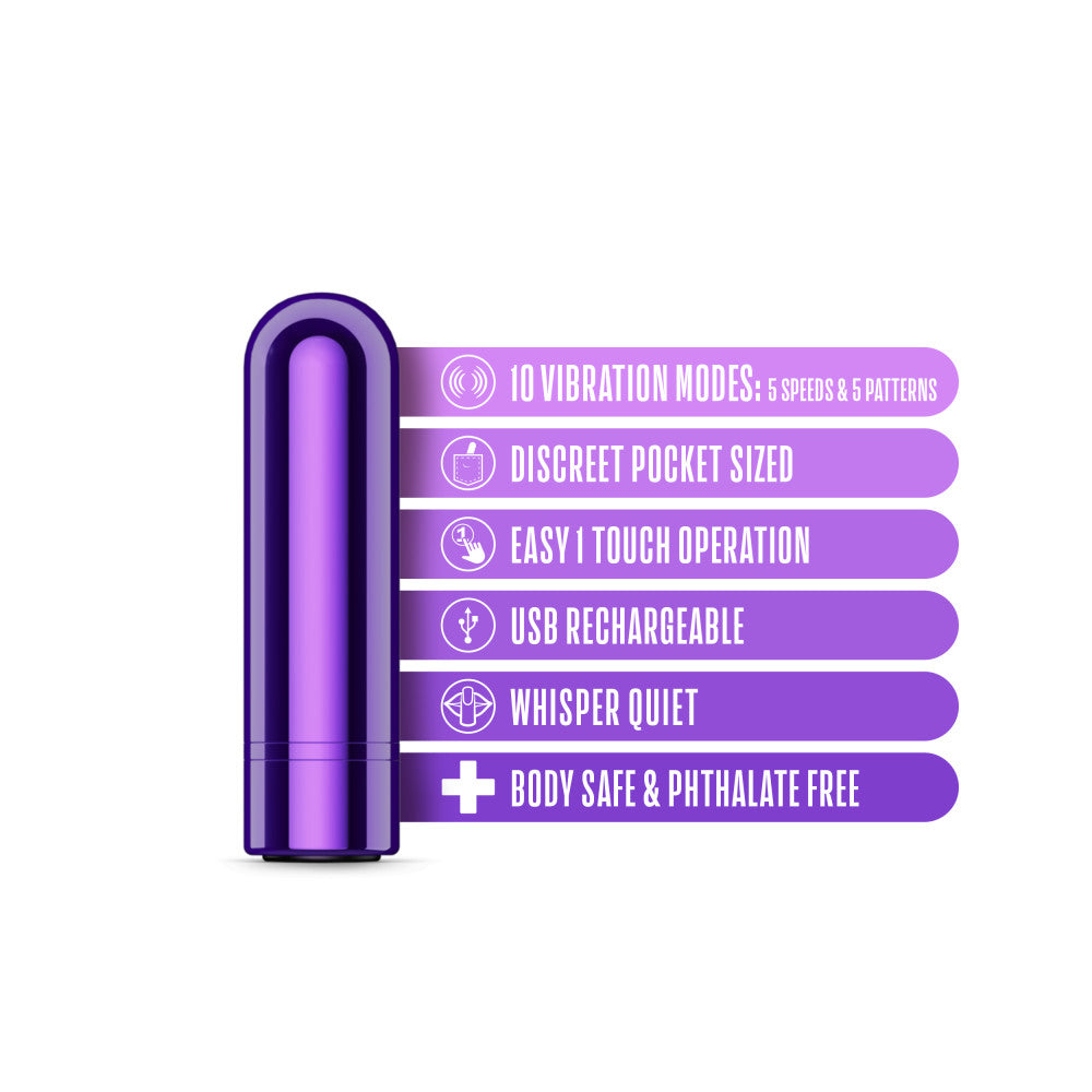 Buy Kool Vibes - Rechargeable Mini Bullet - Grape - Purple 6.4 cm USB Rechargeable Bullet at NZ’s Mega Adult Toys Store. Discover premium sex toys with discreet shipping at the best price in NZ