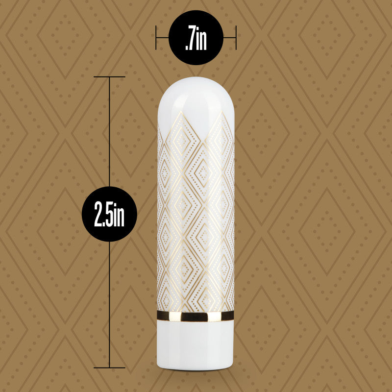 Buy The Collection Glitzy Deco - White/Gold 6.4 cm (2.5'') USB Rechargeable Bullet at NZ’s Mega Adult Toys Store. Discover premium sex toys with discreet shipping at the best price in NZ