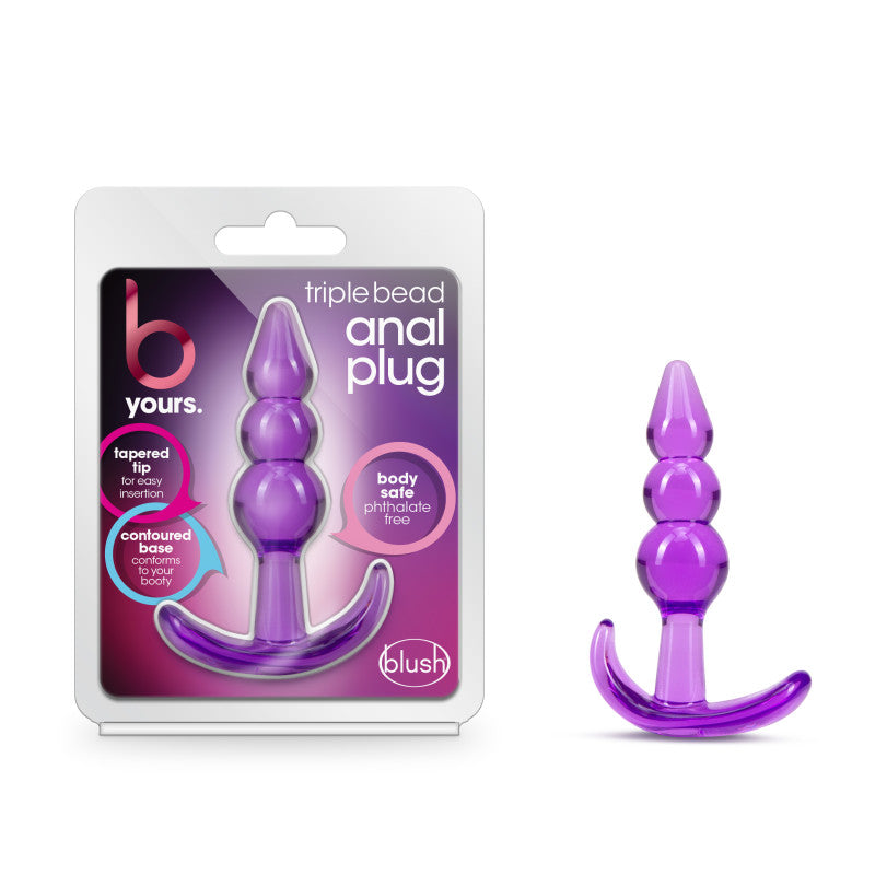 Buy B Yours Triple Bead Anal Plug - Purple 9.5 cm Butt Plug at NZ’s Mega Adult Toys Store. Discover premium sex toys with discreet shipping at the best price in NZ