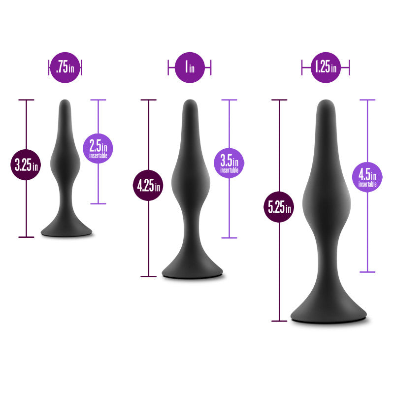 Buy Anal Adventures Platinum Silicone Beginner Plug Kit - Black Butt Plug Kit - Set of 3 Sizes at NZ’s Mega Adult Toys Store. Discover premium sex toys with discreet shipping at the best price in NZ