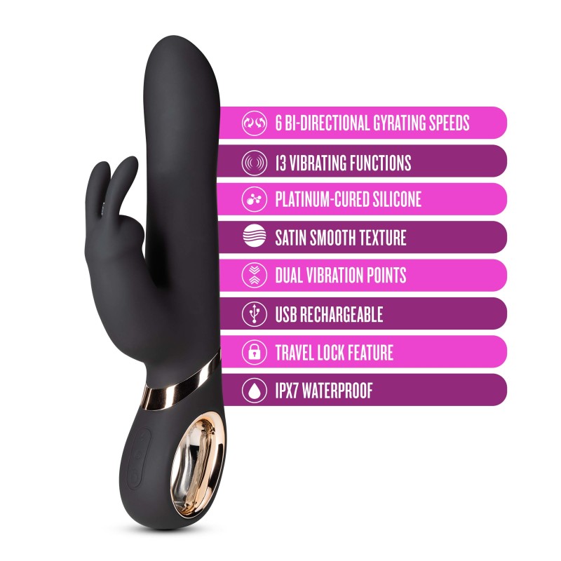 Buy Lush Victoria - Black 22.9 cm (9'') USB Rechargeable Rabbit Vibrator at NZ’s Mega Adult Toys Store. Discover premium sex toys with discreet shipping at the best price in NZ