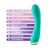 Buy Aria Luscious AF - Teal 17.8 cm USB Rechargeable Vibrator at NZ’s Mega Adult Toys Store. Discover premium sex toys with discreet shipping at the best price in NZ