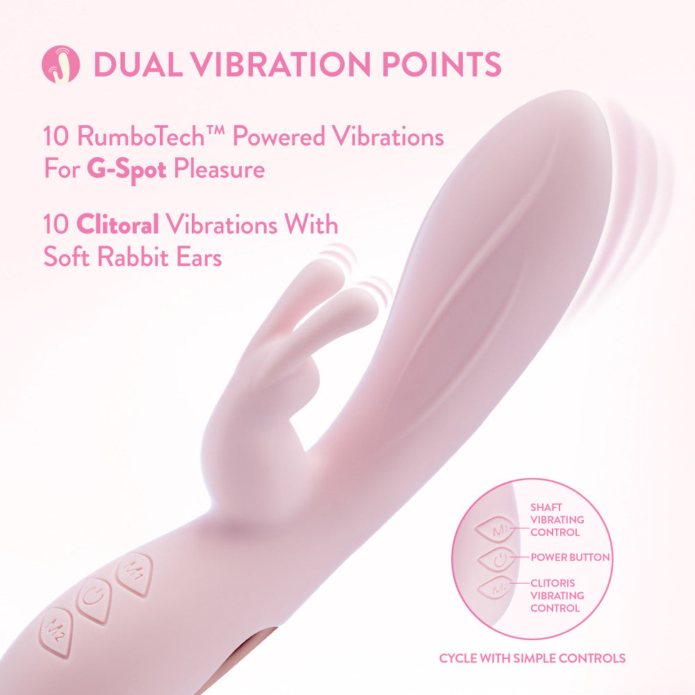 Buy Blush - Morgan - Pink 19.7 cm USB Rechargeable Rabbit Vibrator at NZ’s Mega Adult Toys Store. Discover premium sex toys with discreet shipping at the best price in NZ