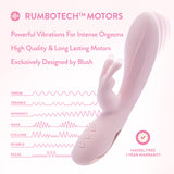 Buy Blush - Morgan - Pink 19.7 cm USB Rechargeable Rabbit Vibrator at NZ’s Mega Adult Toys Store. Discover premium sex toys with discreet shipping at the best price in NZ