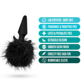 Buy Anal Adventures Platinum Rabbit Tail Plug - Black 10 cm Butt Plug with Bunny Tail at NZ’s Mega Adult Toys Store. Discover premium sex toys with discreet shipping at the best price in NZ