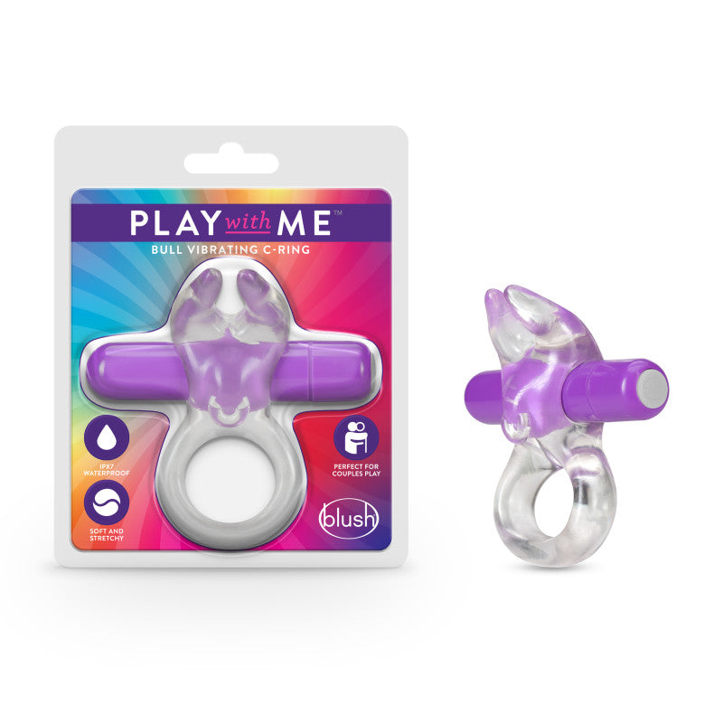 Buy Play With Me Bull Vibrating C - Ring - Clear/Purple Vibrating Cock Ring at NZ’s Mega Adult Toys Store. Discover premium sex toys with discreet shipping at the best price in NZ