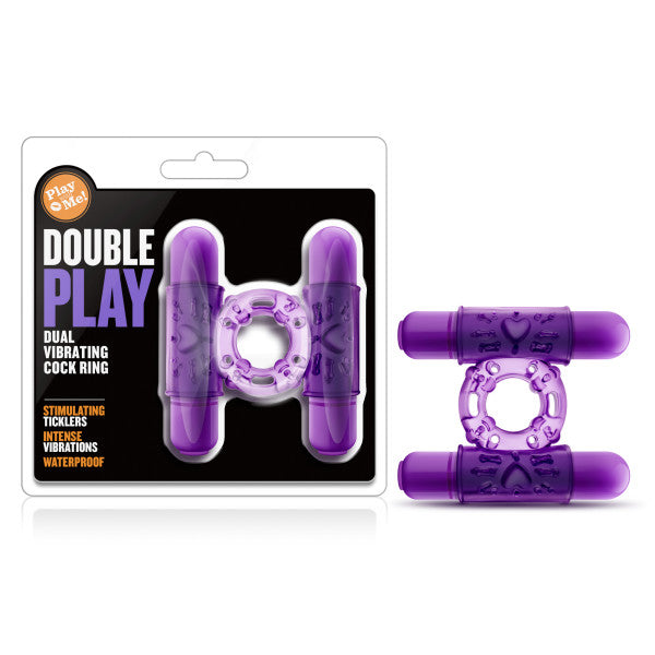 Buy Play With Me - Double Play - Purple Dual Vibrating Cock Ring at NZ’s Mega Adult Toys Store. Discover premium sex toys with discreet shipping at the best price in NZ