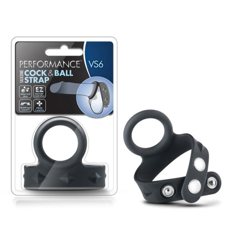 Buy Performance VS6 Silicone Cock & Ball Strap - Black Cock Ring with Adjustable Ball Strap at NZ’s Mega Adult Toys Store. Discover premium sex toys with discreet shipping at the best price in NZ